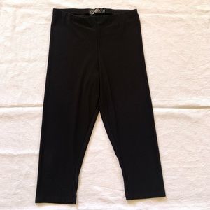 SYMPLI Black Matte Jersey Straight Leg Capri Pull-On Elastic Waist Pants Size 6